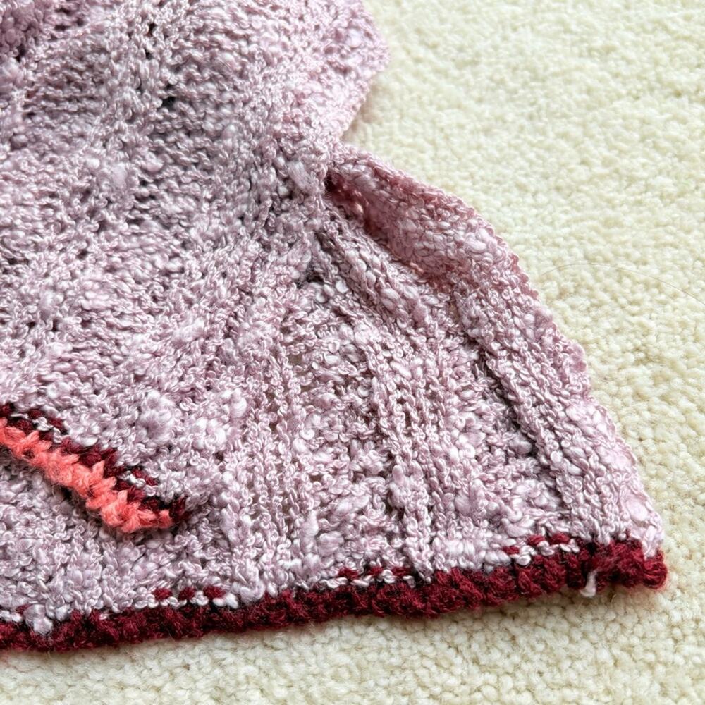 Easel Lavender and Crimson Striped Sweater - Picture 4 of 6
